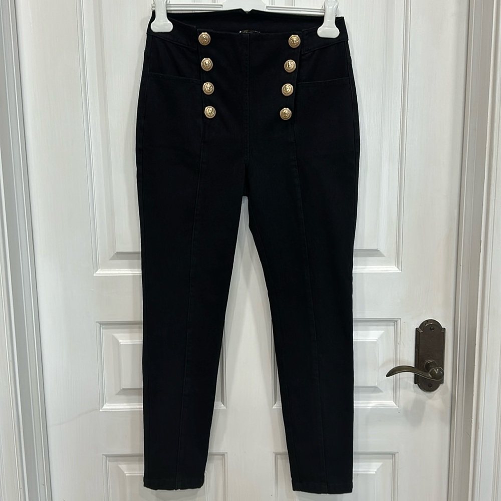 J. McLaughlin Hastings Jean. New with Tags. Size 6 Black, Sailor style
